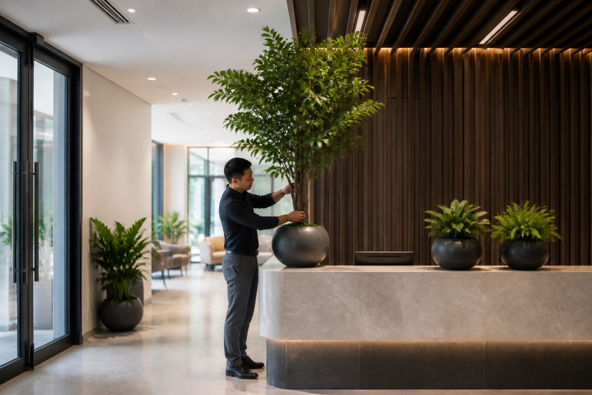 Case study: Bố trí cây xanh cho khu vực lễ tân