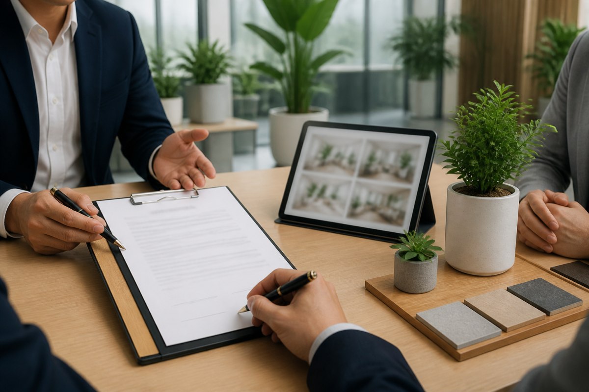 Những điều cần có trong hợp đồng cho thuê cây cảnh
