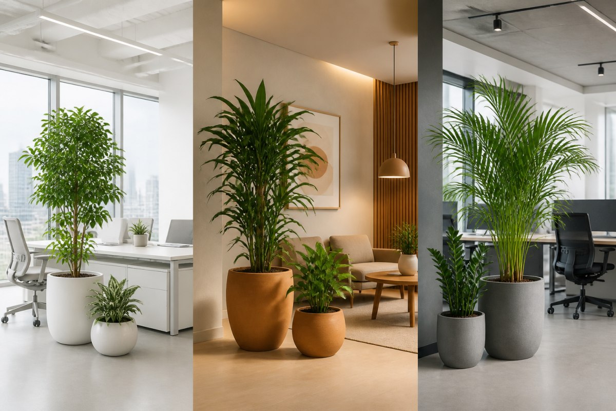 Cách phối chậu cây với phong cách nội thất văn phòng